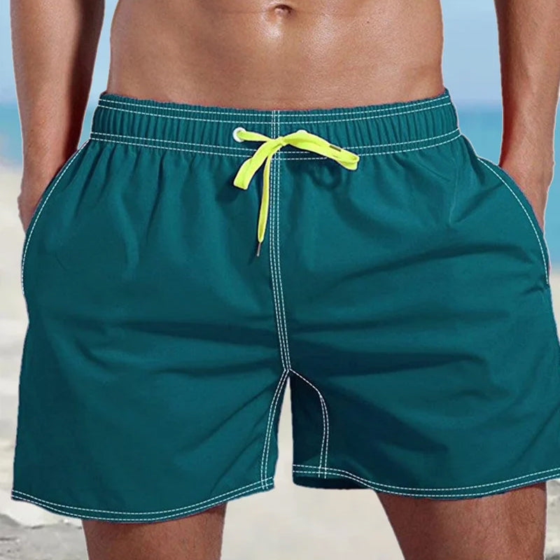 Einfarbige Wasserdichte Strandshorts für Herren