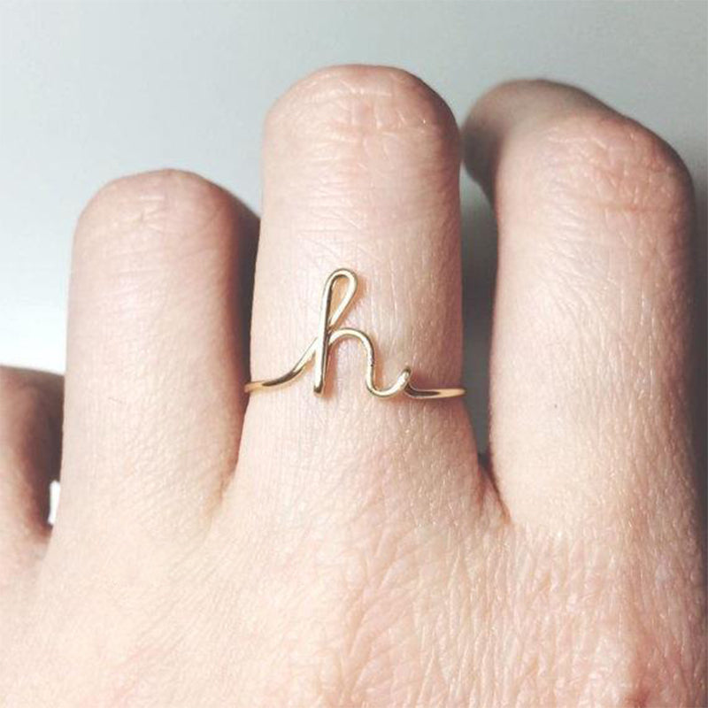 Damen Buchstaben Ring