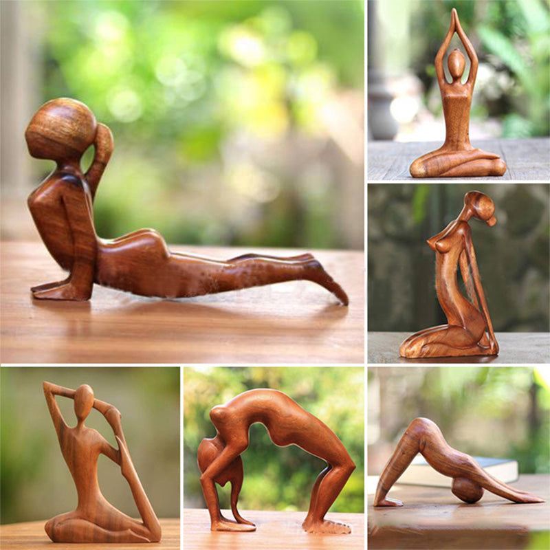 Holz Yoga Harzdekoration