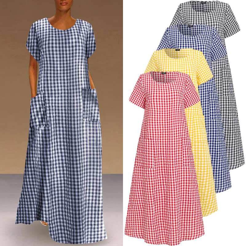 Damen Sommer atmungsaktives Kleid