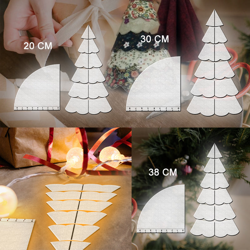 Handgemachtes Acryl Weihnachtsbaum Patchwork Set