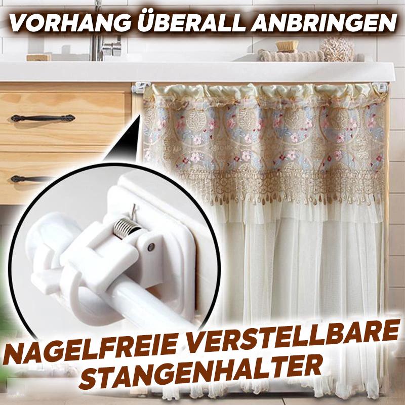 Nagelfreie verstellbare Stangenhalter (2 Stück)