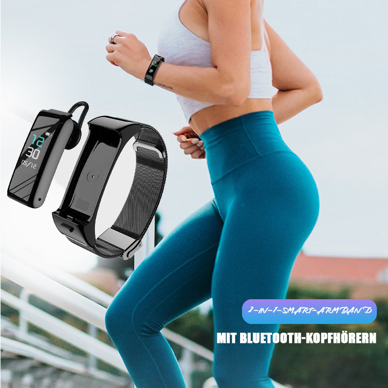 2-in-1-Smart-Armband mit Bluetooth-Kopfhörern