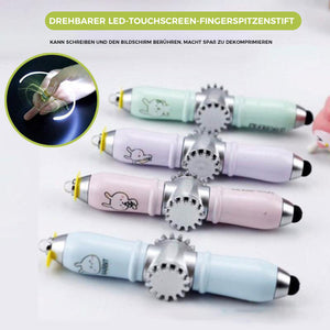 Drehbarer LED-Touchscreen-Fingerspitzenstift, 4 Stück