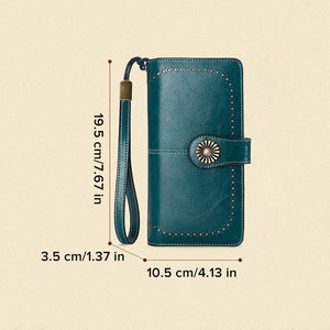 Retro lange Brieftasche mit großem Fassungsvermögen