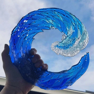 Meer Wellen Glasskulptur