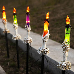 Halloween Skelett Kerzenhalter LED Licht