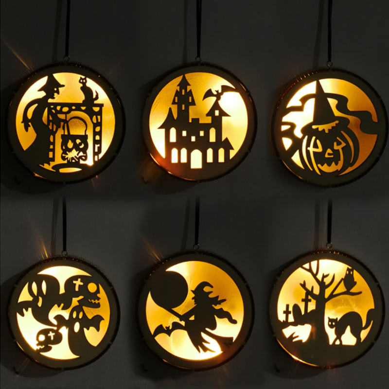 Halloween Holz LED Dekoration