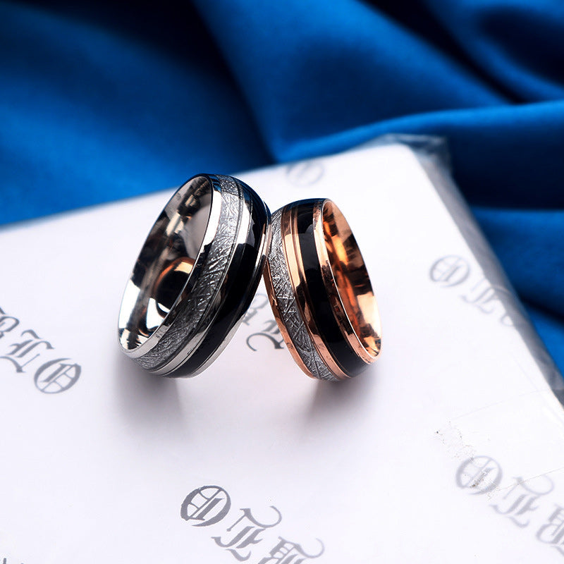 Zweifarbiger Ring aus Edelstahl