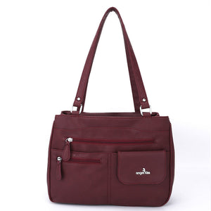 Multifunktionale Umhängetasche Handtasche mit drei Fächern