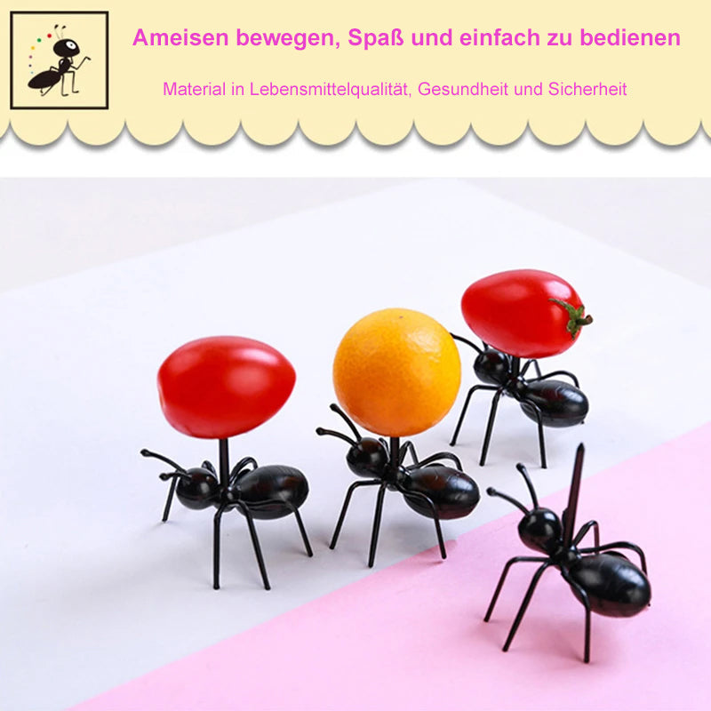 Fleißige bewegte Ameisen Fruchtgabel(12 Stück)