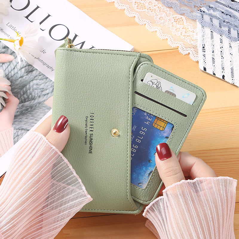 Damen Neue Einfarbige Modische Lange Brieftasche