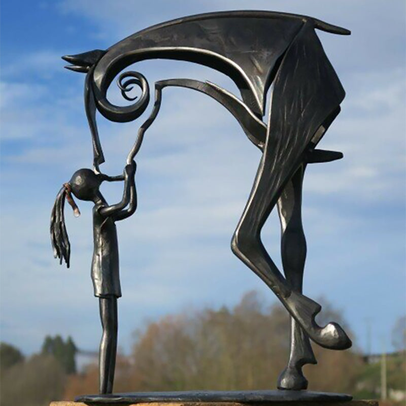 Metallornamente Pferdeskulptur