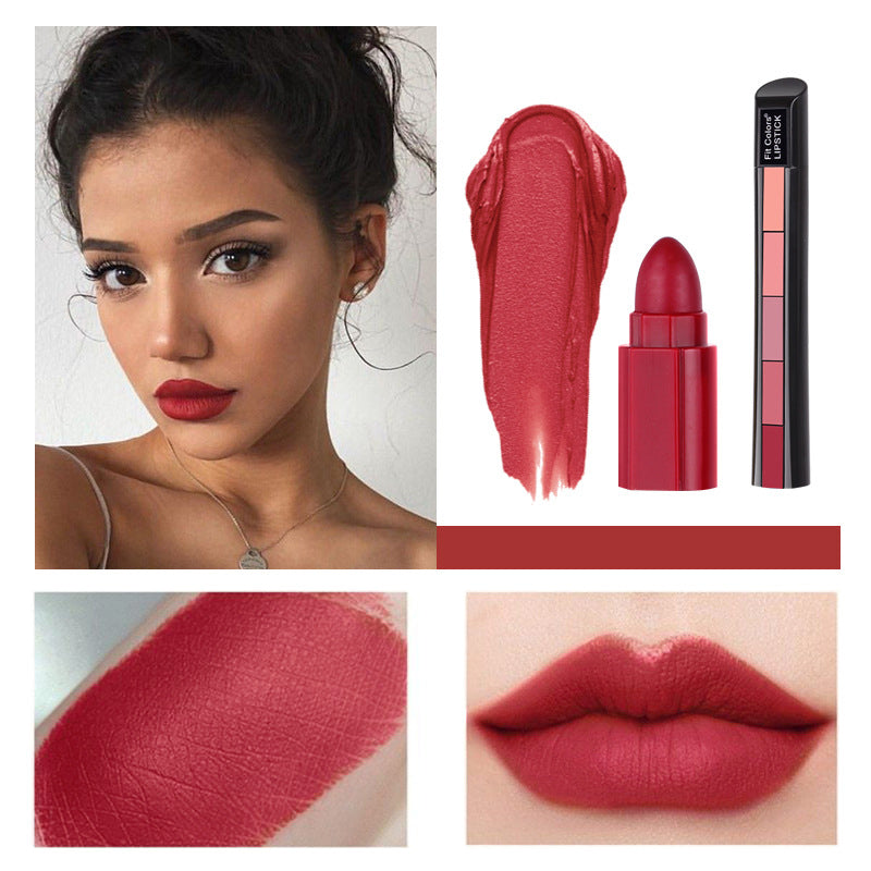 Matter 5-Farben-Lippenstift