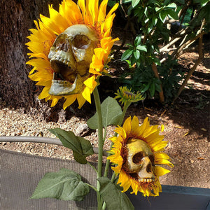 Sonnenblumenschädel Halloween Dekoration