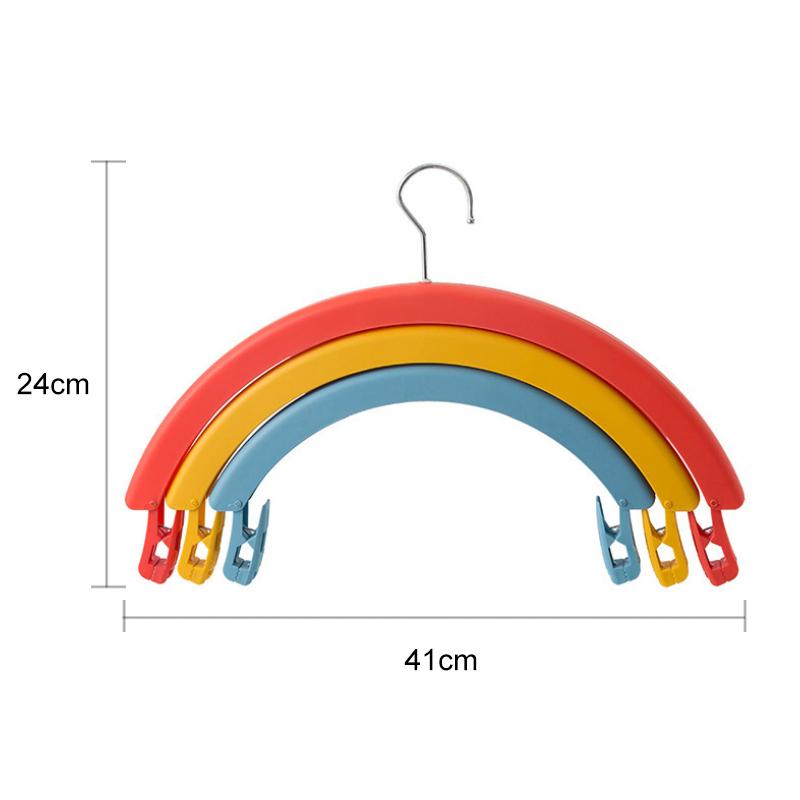 Dreistufiger Multifunktions-Regenbogen-Kleiderbügel
