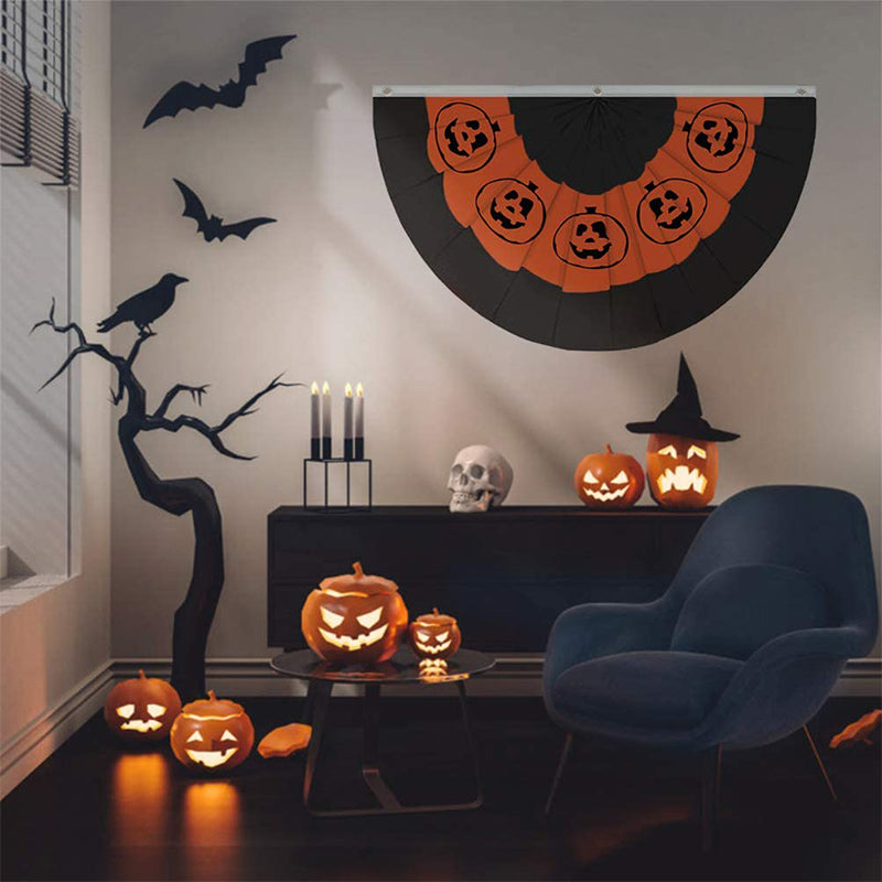 Halloween fächerförmige Kürbis Flagge Dekoration