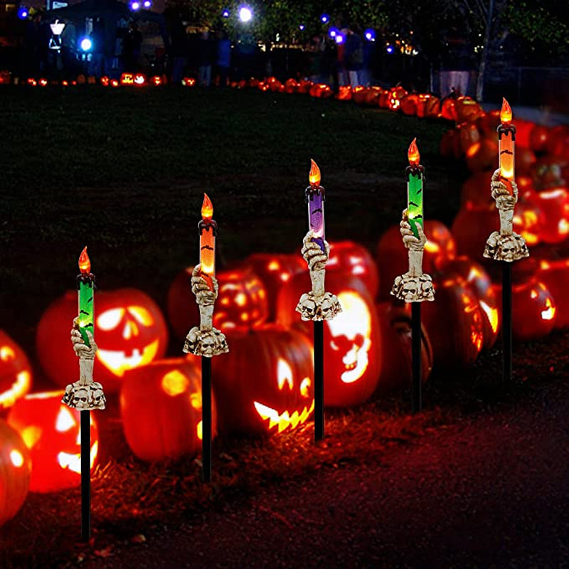 Halloween Skelett Kerzenhalter LED Licht