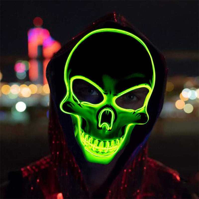 LED leuchtende Totenkopfmaske