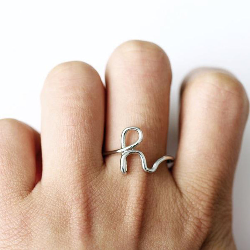 Damen Buchstaben Ring