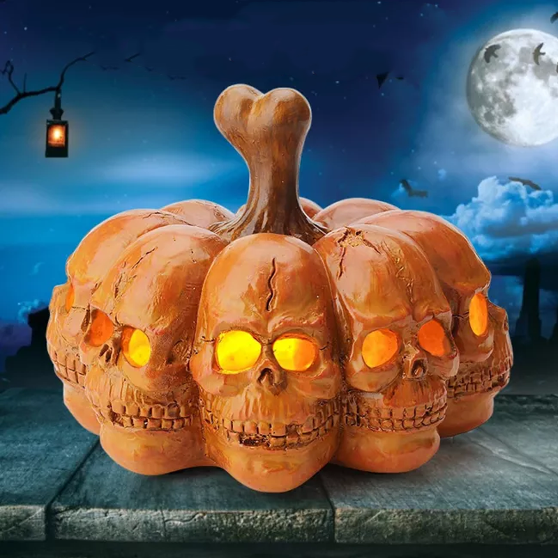 Halloween Kürbis Totenkopf Lampe