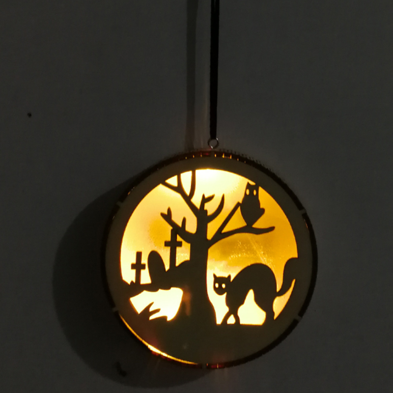 Halloween Holz LED Dekoration