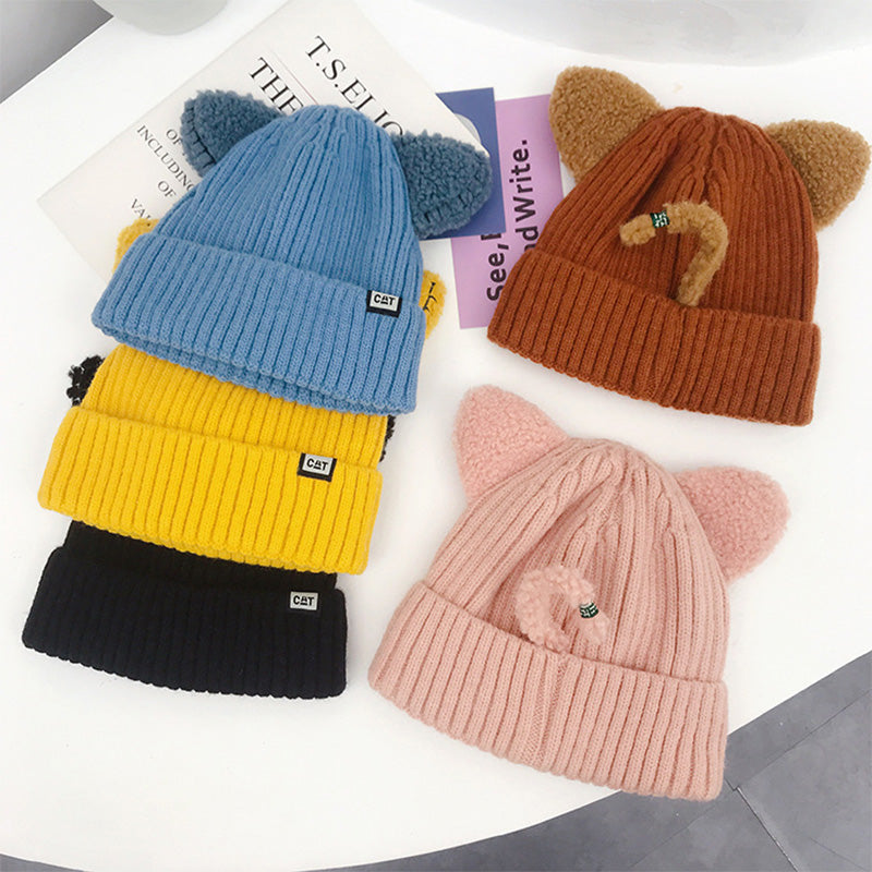 Strickmütze mit Bärenohren