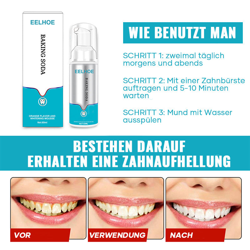 Backpulver Schaum Zahnpasta