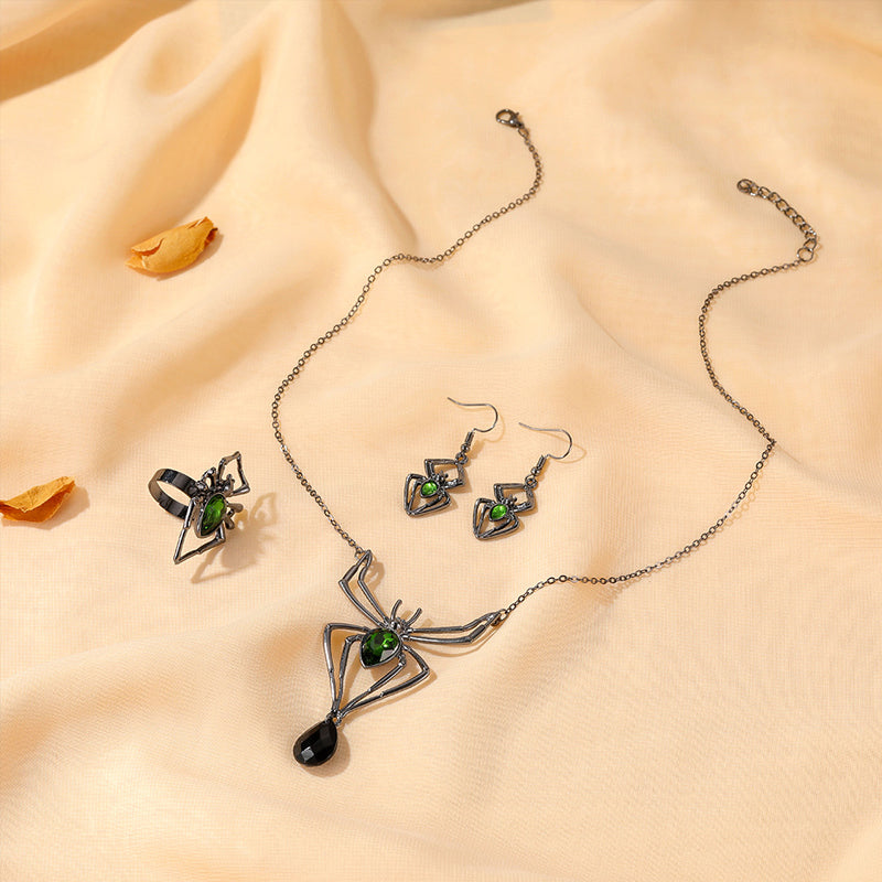 Halloween Edelstein Spinnenschmuck