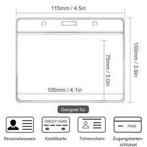 4x3 Zoll CDC-Impfkartenhalter mit wasserdichtem Reißverschluss