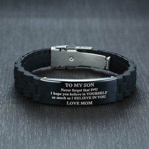 Silikon und Edelstahl Armband