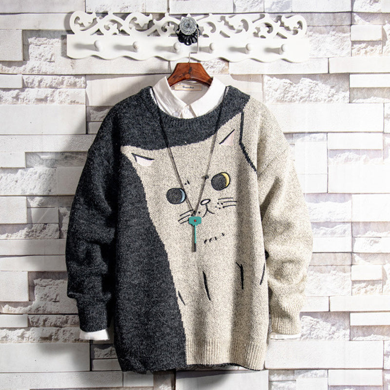 Starrende Katze Pullover