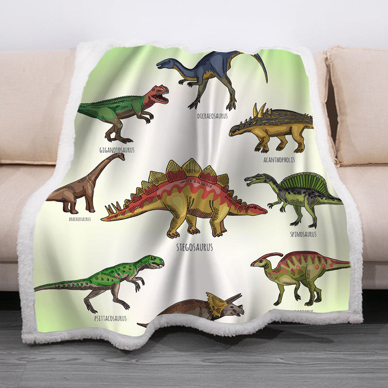Cartoon Dinosaurier Plüschdecke