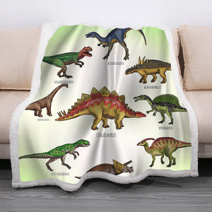 Cartoon Dinosaurier Plüschdecke