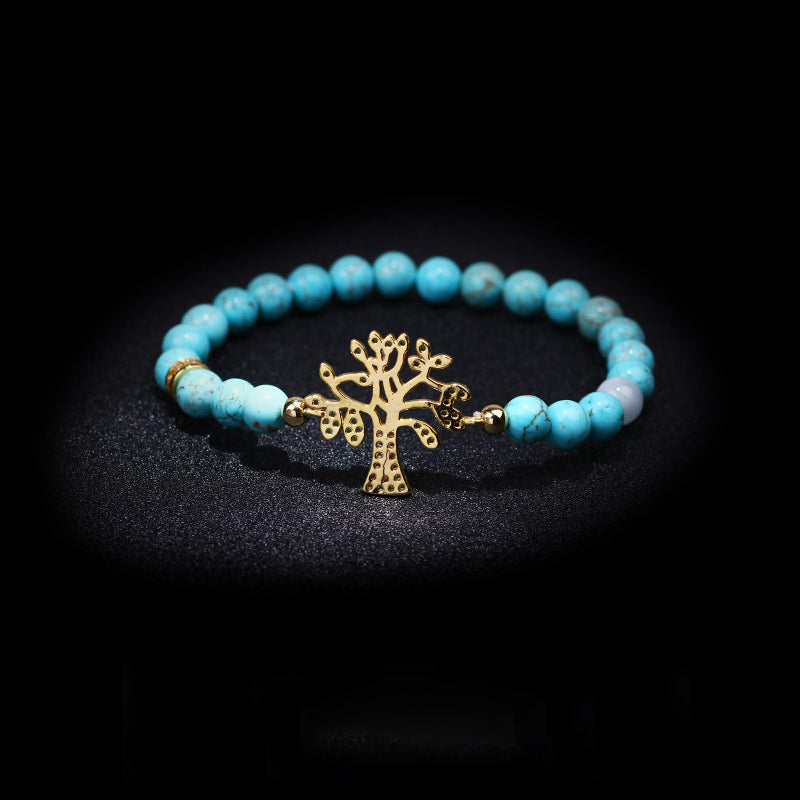 Baum des Lebens Türkis Zirkon Armband