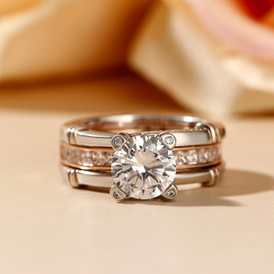 Kreative Kombination aus dreiteiligem Ring