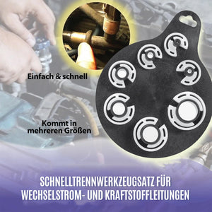 Schnelltrennwerkzeugsatz für Wechselstrom- und Kraftstoffleitungen