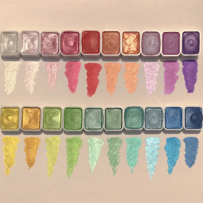 20 Farben Aquarellmalerei Set