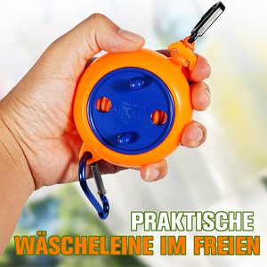 Praktische Wäscheleine im Freien