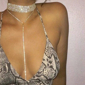 Strass Quaste Halskette