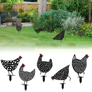 Einzigartige Hühnerkunstdekoration für Garten