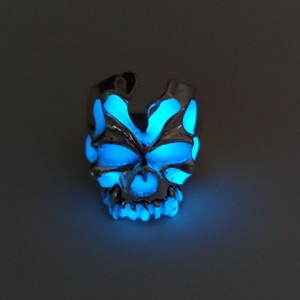 Halloween leuchtender Totenkopf Ring