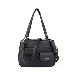 Multifunktionale Umhängetasche Handtasche mit drei Fächern