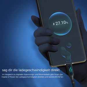 Schnellladedatenkabel mit digitaler Anzeige