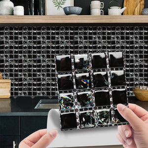 3D-Mosaik Kristall Fliesenaufkleber, 10 Stück
