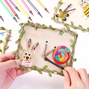 Kinder handgemachtes Tierpuzzle aus Holz