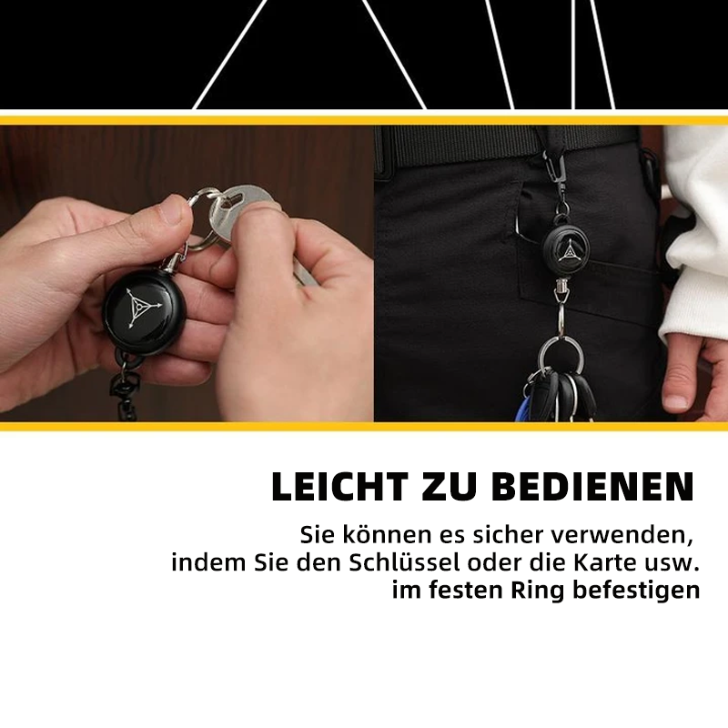 Elastischer einziehbarer Schlüsselanhänger
