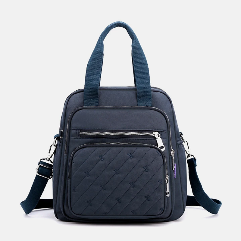 Multifunktionaler, leichter, eleganter Handtaschen-Umhängetaschen-Rucksack mit Prägung