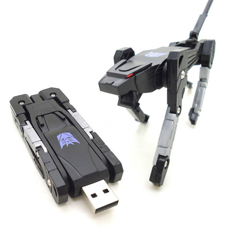 Einziehbarer mechanischer Blumengepard USB Flash Laufwerk
