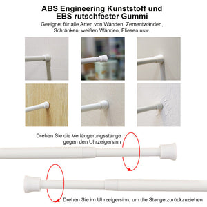 Lochfreie teleskopische Duschvorhangstange